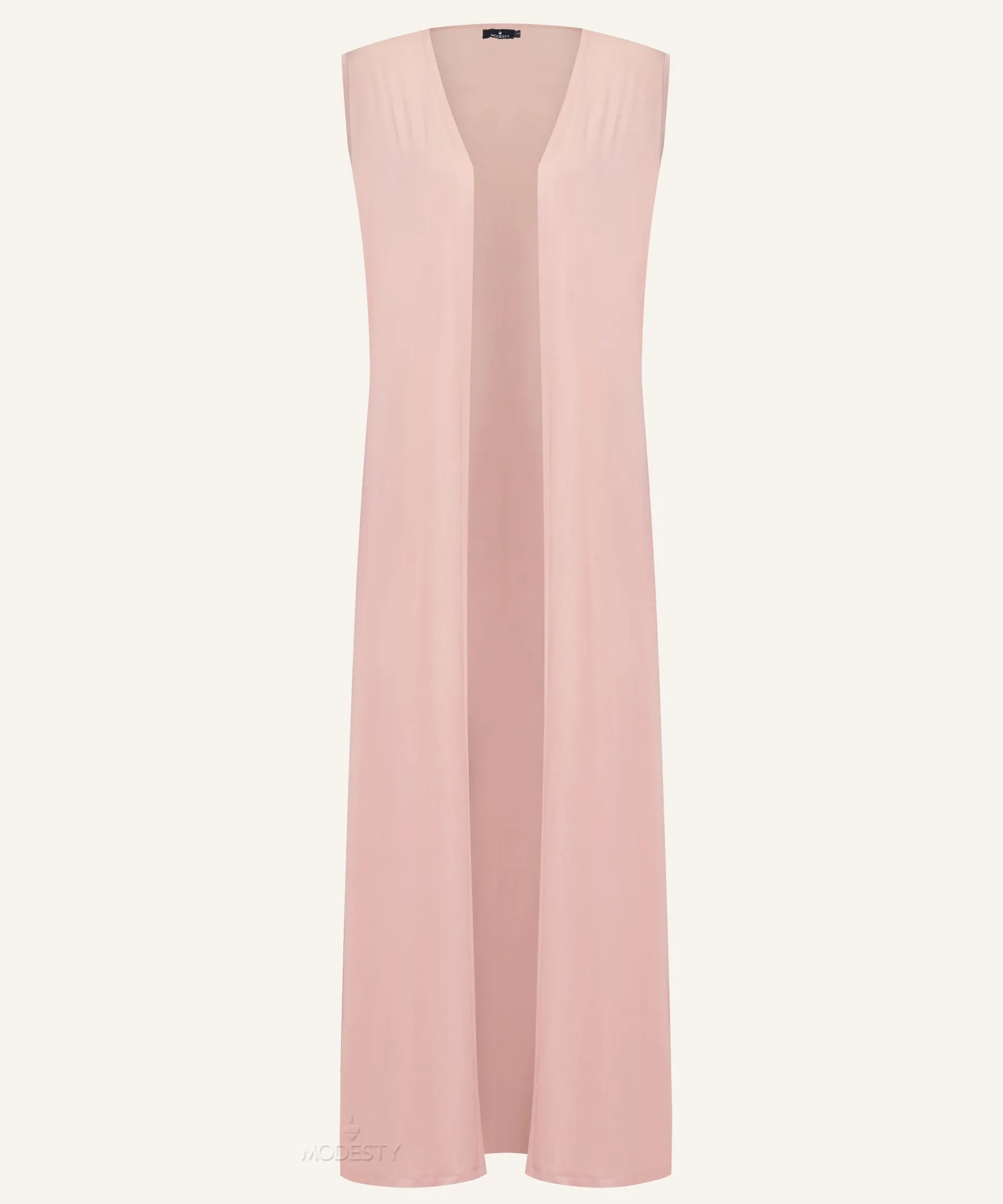 Blush Sleeveless Jersey Cardigan