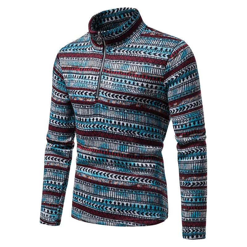 Bonsir Winter  Men's Knitted Sweater Jacket Long Sleeve Cardigan Wool  Cardigan with sweaterCasual stand-up collar  celebrity