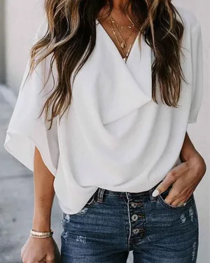 Brooklee® | Casual V-Neck Blouse For Women
