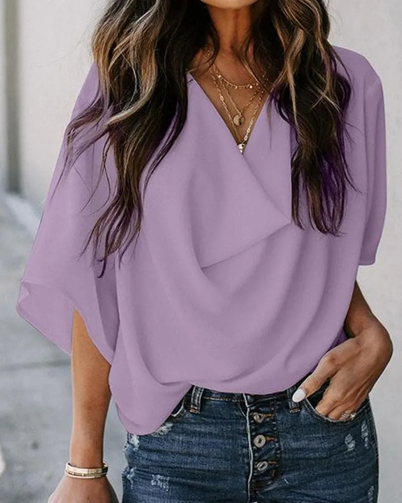 Brooklee® | Casual V-Neck Blouse For Women