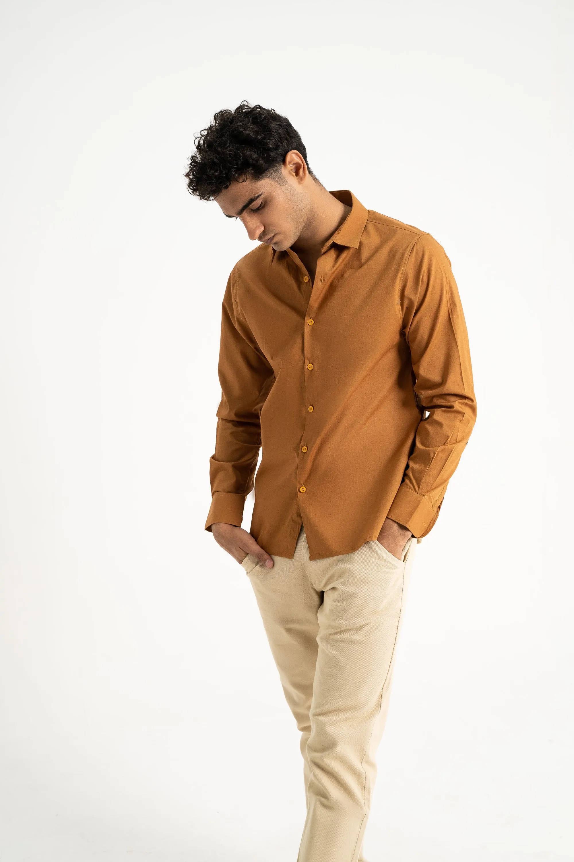 Camel Viscouse Shirt