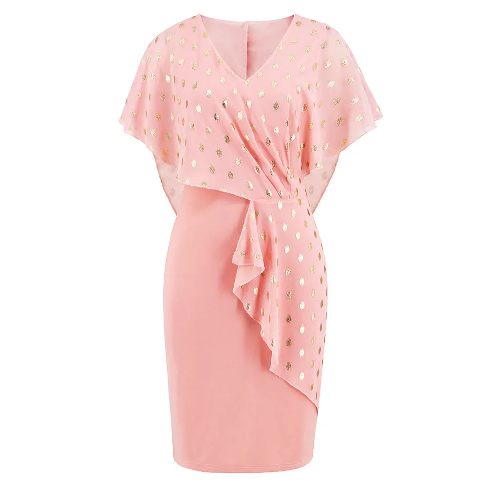 Casual Chiffon Polka Dot Print Party Dresses