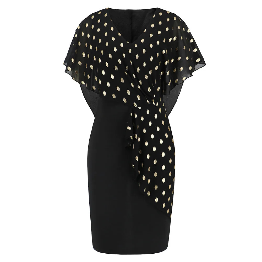 Casual Chiffon Polka Dot Print Party Dresses