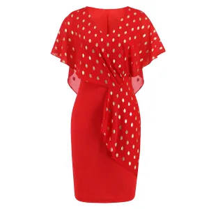 Casual Chiffon Polka Dot Print Party Dresses
