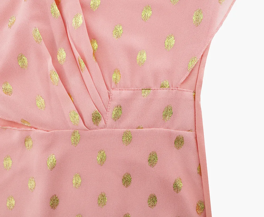 Casual Chiffon Polka Dot Print Party Dresses