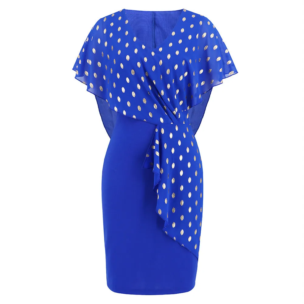 Casual Chiffon Polka Dot Print Party Dresses