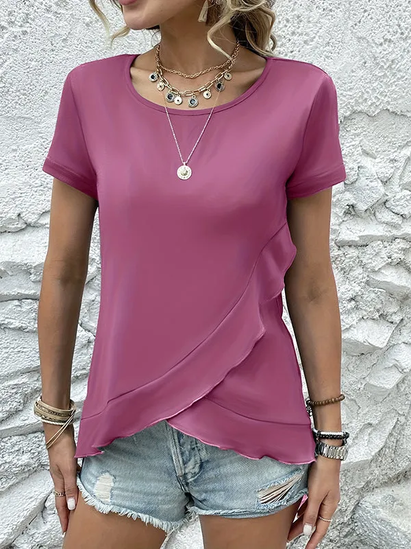 Casual Ruffle Women's Top