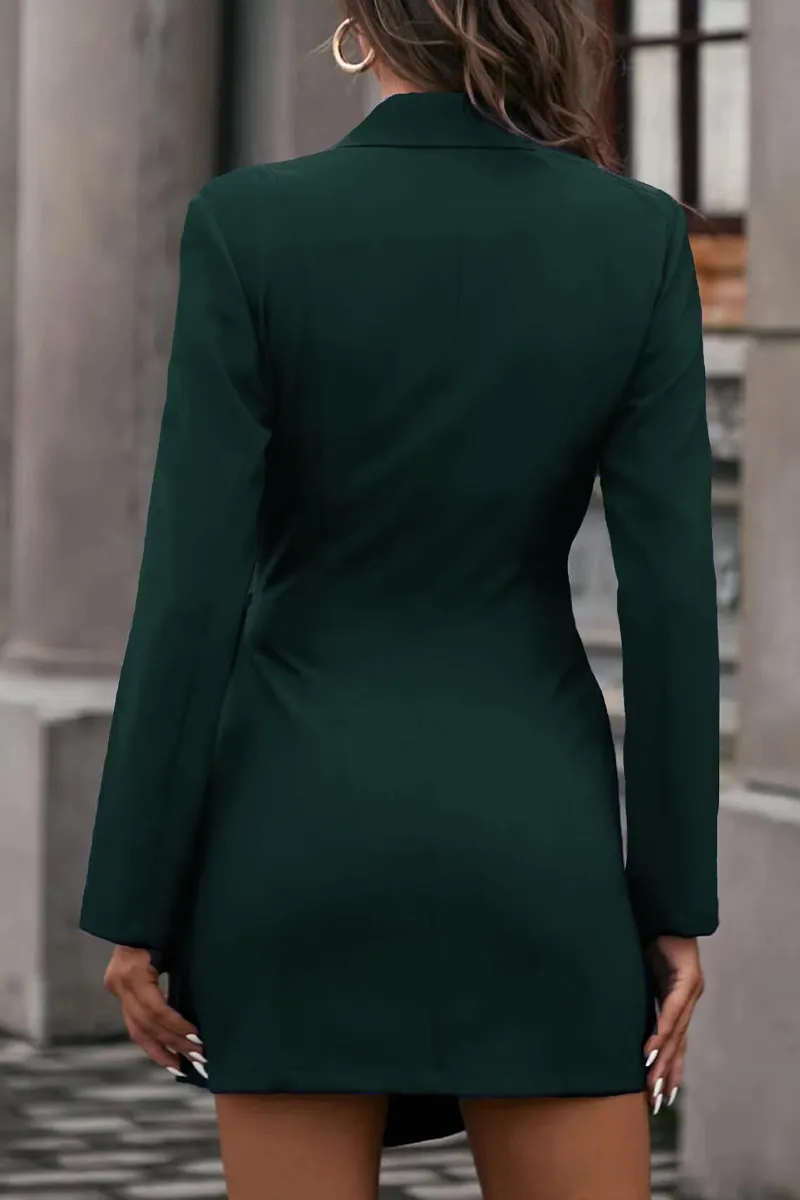 Casual Solid Patchwork Turndown Collar Shirt Dress Dresses(11 Colors)