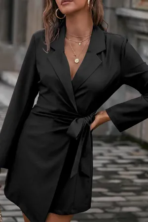 Casual Solid Patchwork Turndown Collar Shirt Dress Dresses(11 Colors)