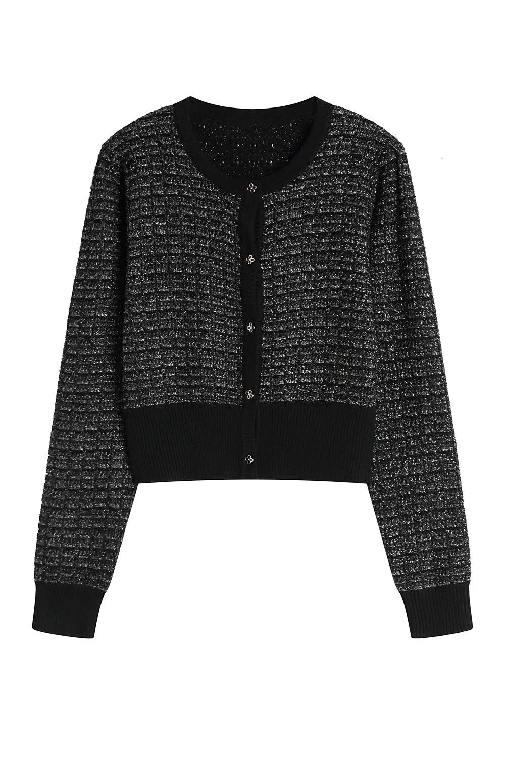 Charlee Wool Blend Cardigan - Black