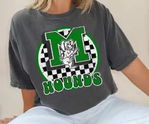 Checkered Circle Maryville Hounds Charcoal Tee