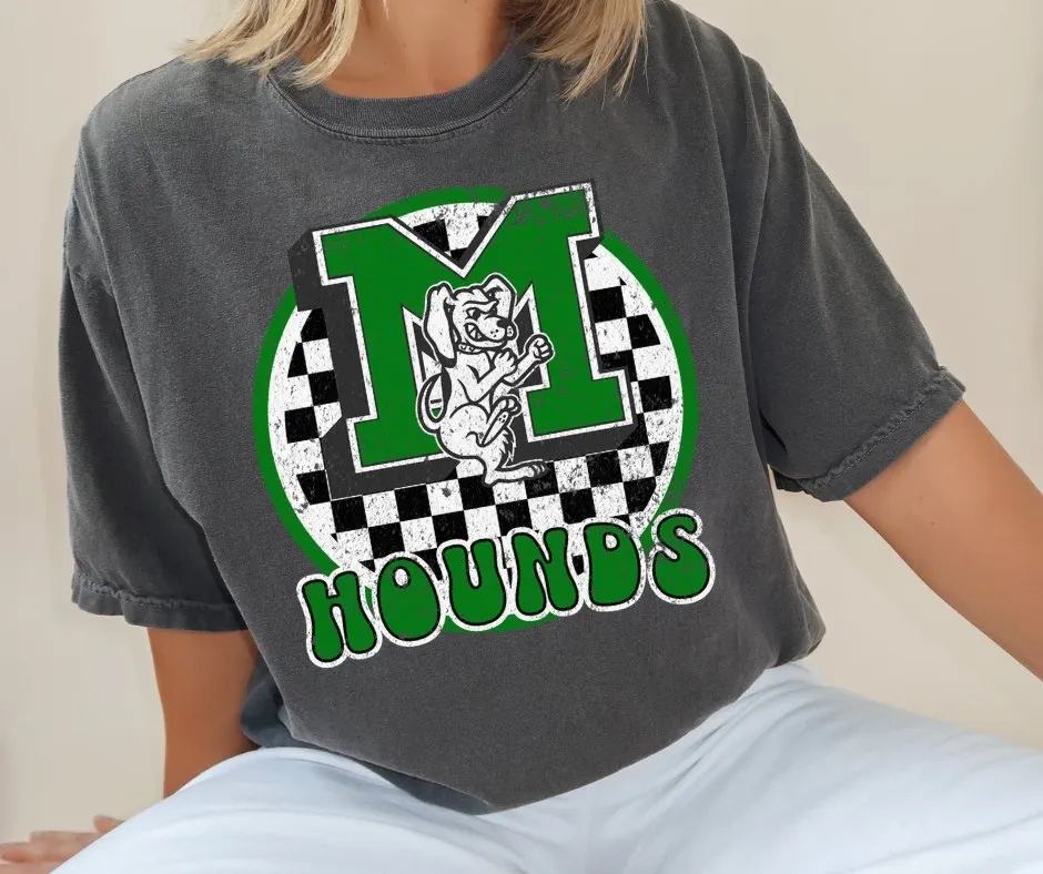 Checkered Circle Maryville Hounds Charcoal Tee