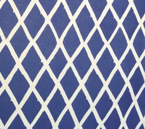 China Seas Fabric: Lyford Diamond Blotch - Custom Navy on White 100% Linen
