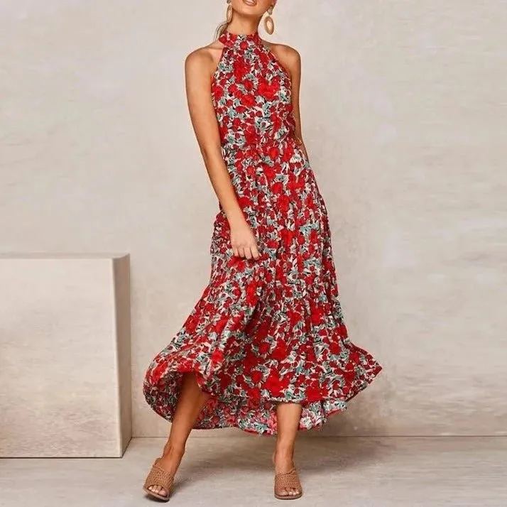 Chloe Elegant Maxi Summer Print Dress