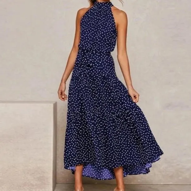 Chloe Elegant Maxi Summer Print Dress