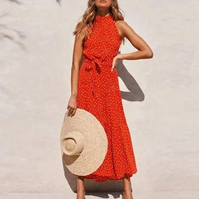 Chloe Elegant Maxi Summer Print Dress