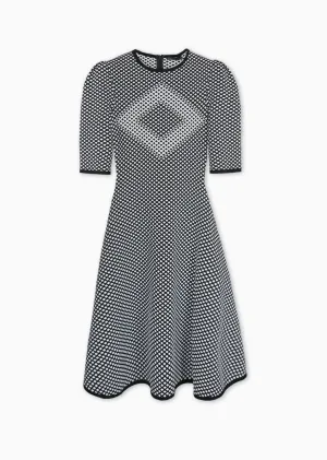 Chloe – Short Sleeve Diamond Motif Dress