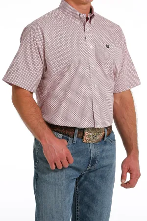 Cinch Mens S/S Pink Shirt