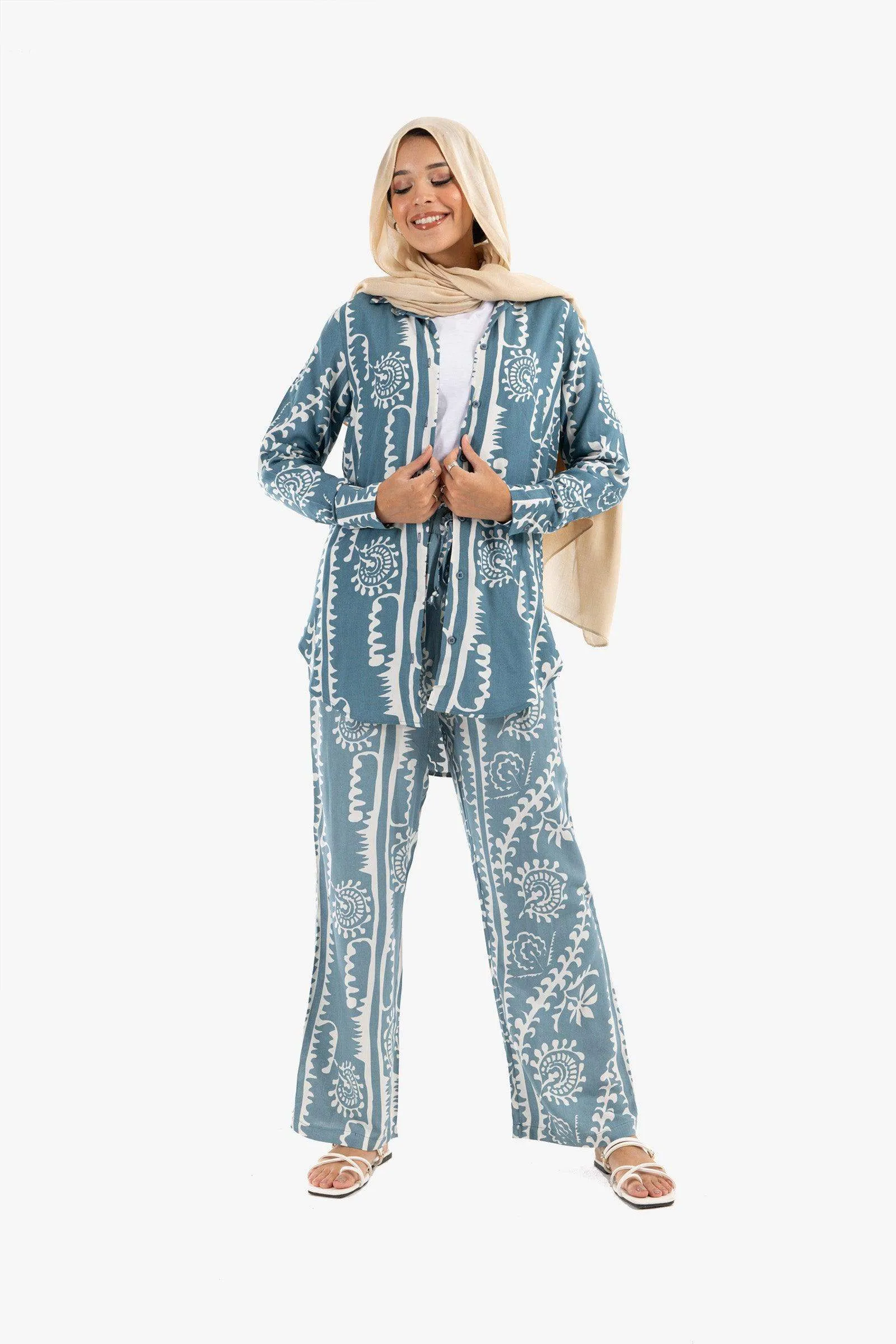 Collared Neck Lounge Shirt