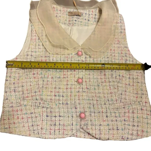 Coquette old-Money Inspired Multicolor Tweed Skirt Set NWT size M