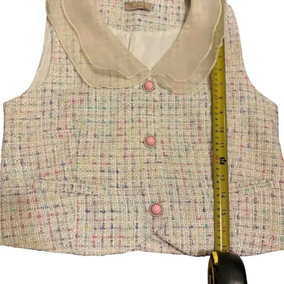 Coquette old-Money Inspired Multicolor Tweed Skirt Set NWT size M