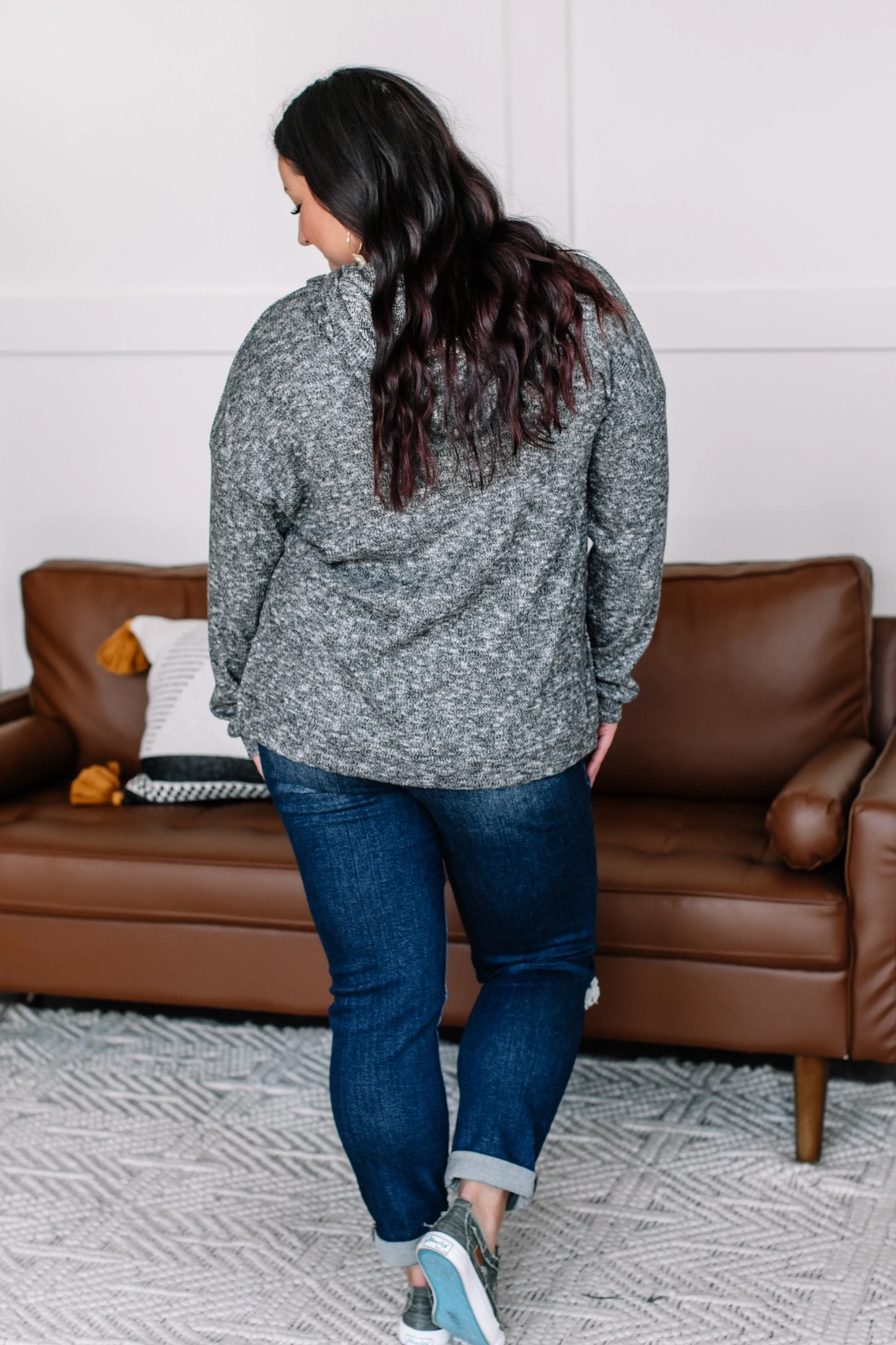 Cozy Up To Me Button Cardigan In Storm