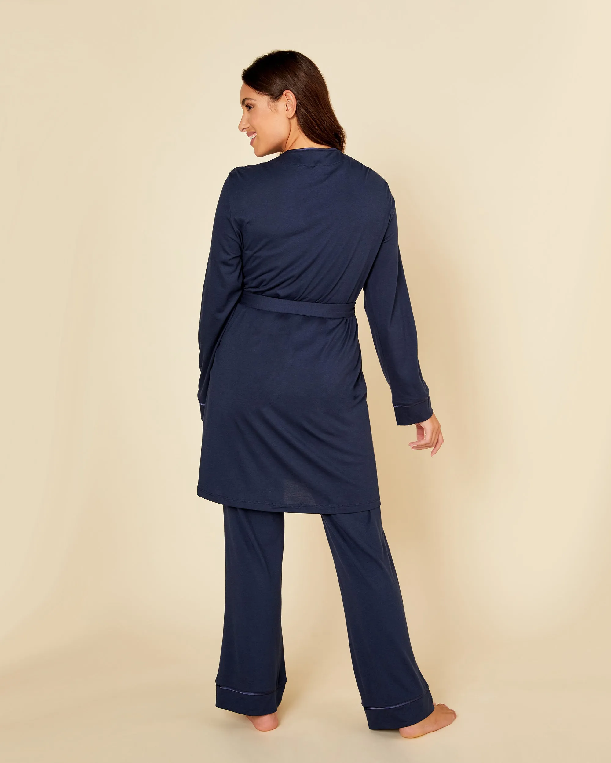 Curvy 3 Piece Pajama Set With Robe