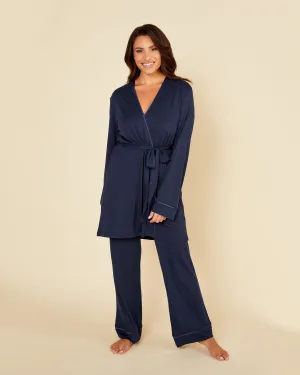 Curvy 3 Piece Pajama Set With Robe