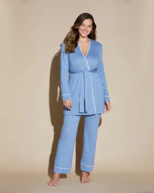 Curvy 3 Piece Pajama Set With Robe
