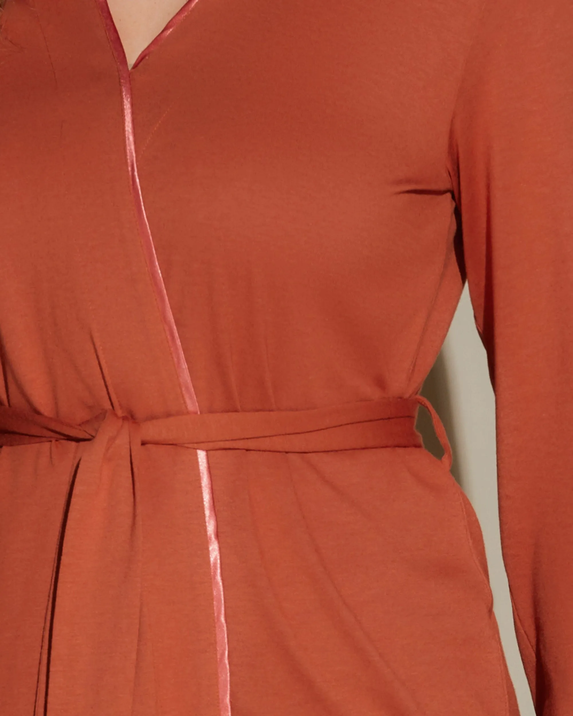 Curvy 3-Teiliges Pyjama-Set Mit Bademantel