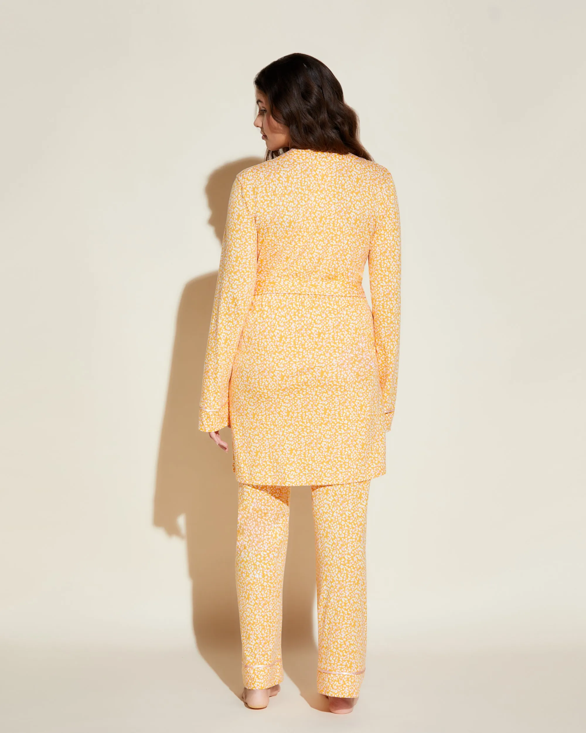 Curvy Cami, Pant & Robe Pajama Set