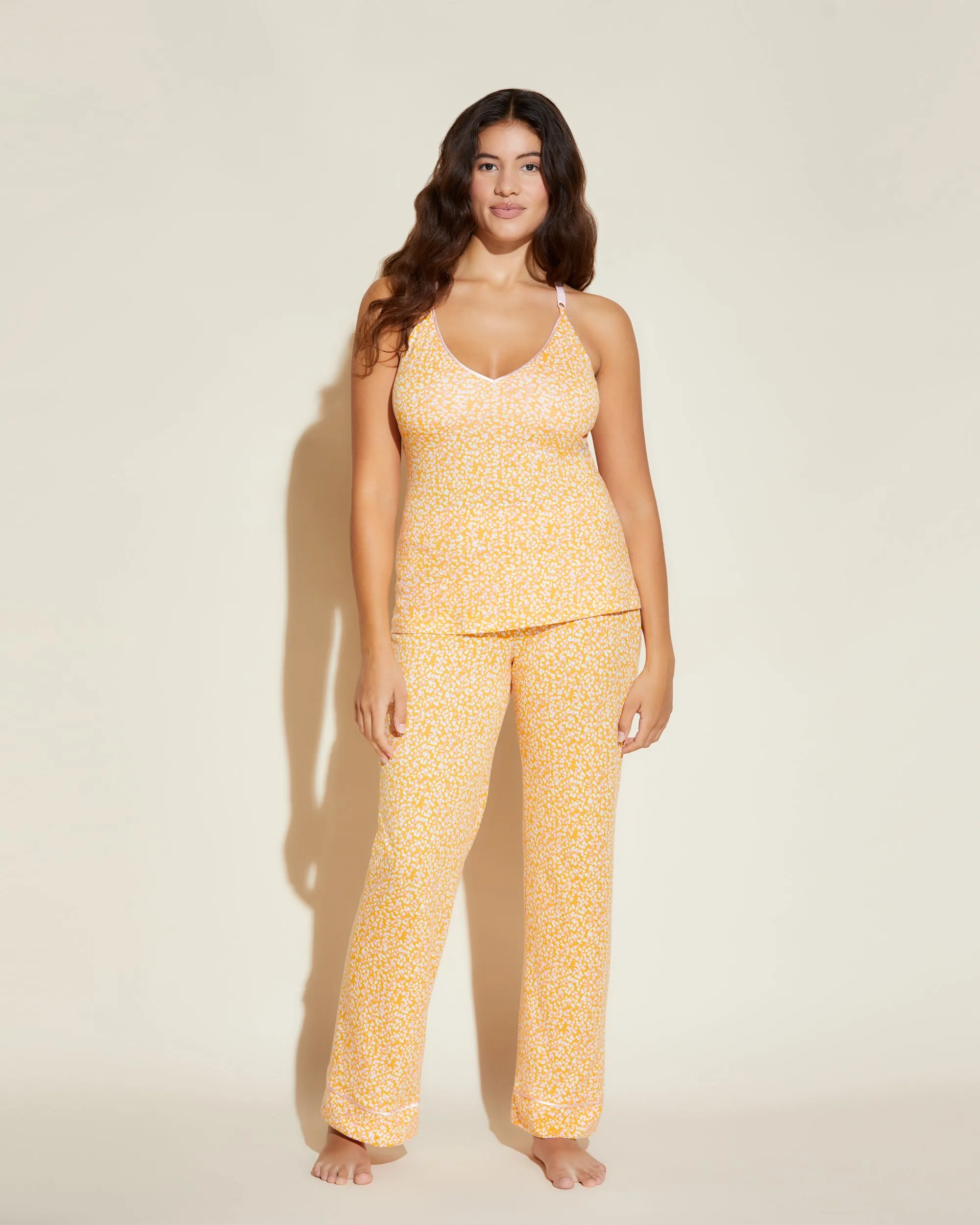 Curvy Cami, Pant & Robe Pajama Set