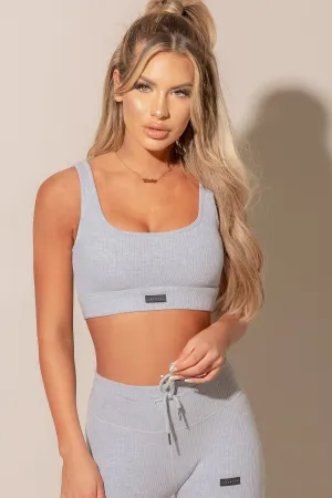 Daydreamer Crop - Heather Grey Rib