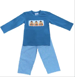 Delaney Smocked Scarecrow Pant Set