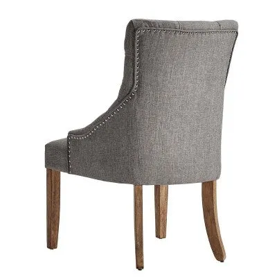 Deluxe Linen Accent Chair|Light Grey