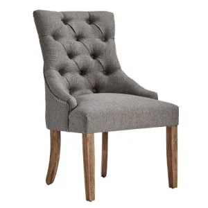 Deluxe Linen Accent Chair|Light Grey
