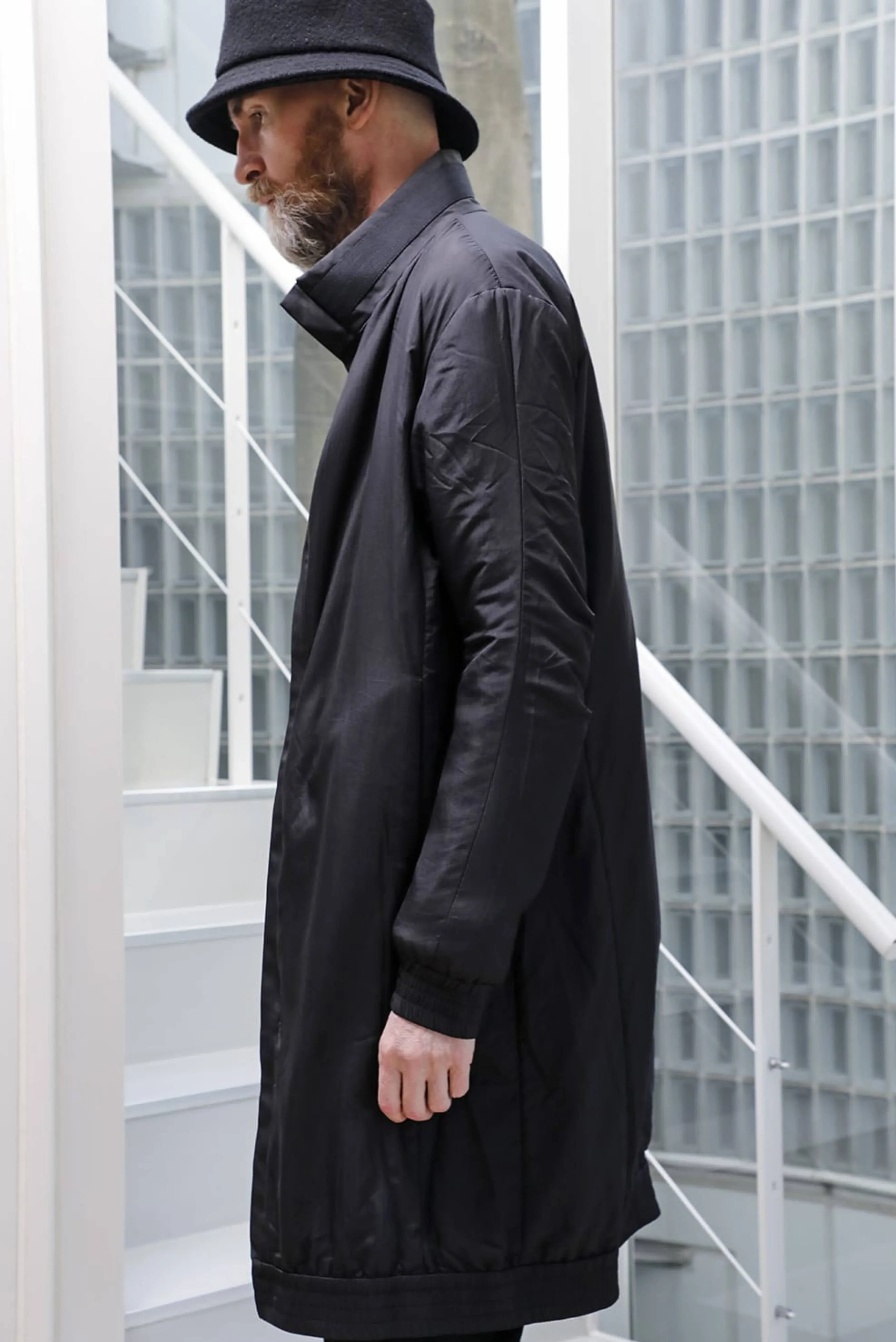 Devoa Long Nylon Coat