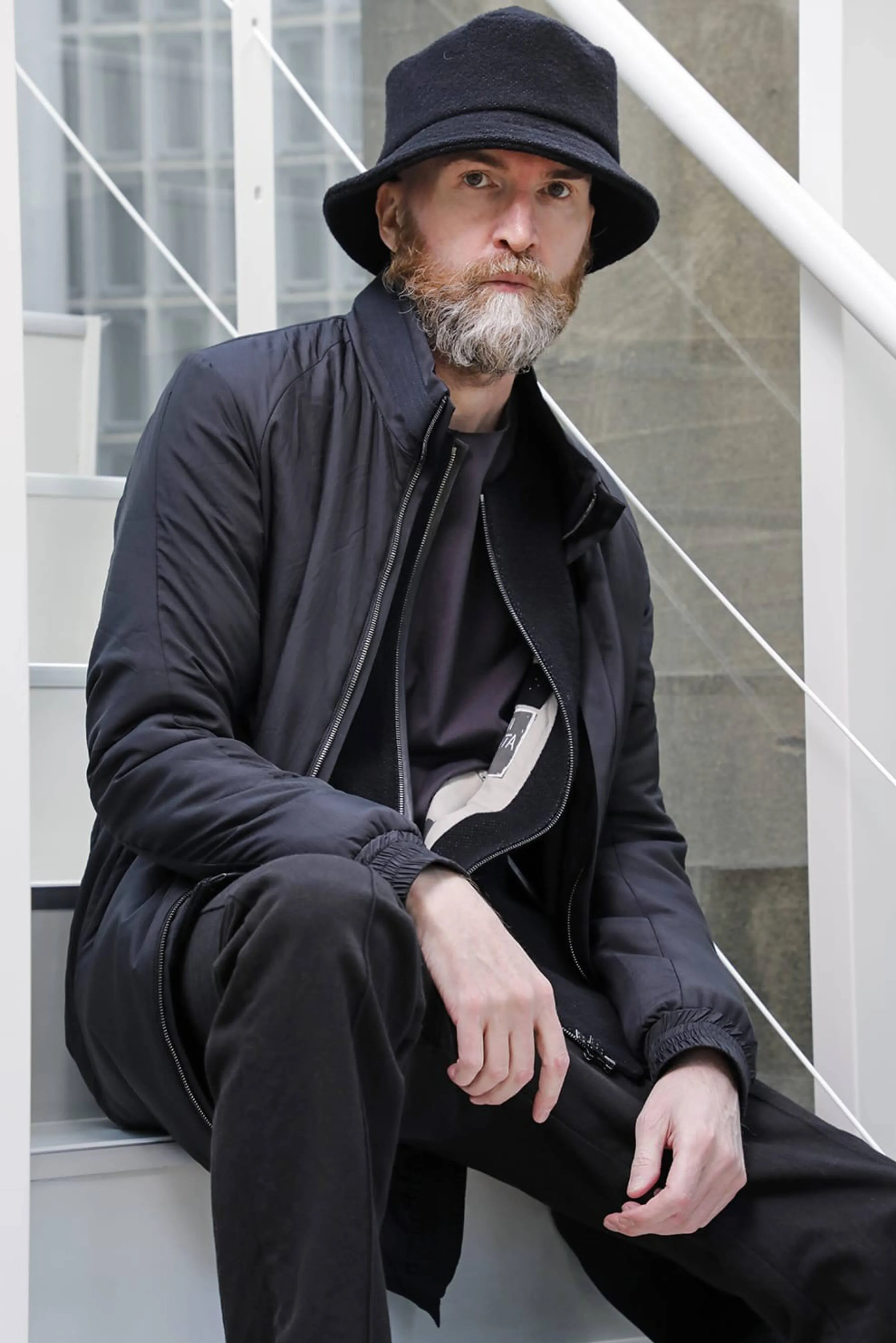 Devoa Long Nylon Coat
