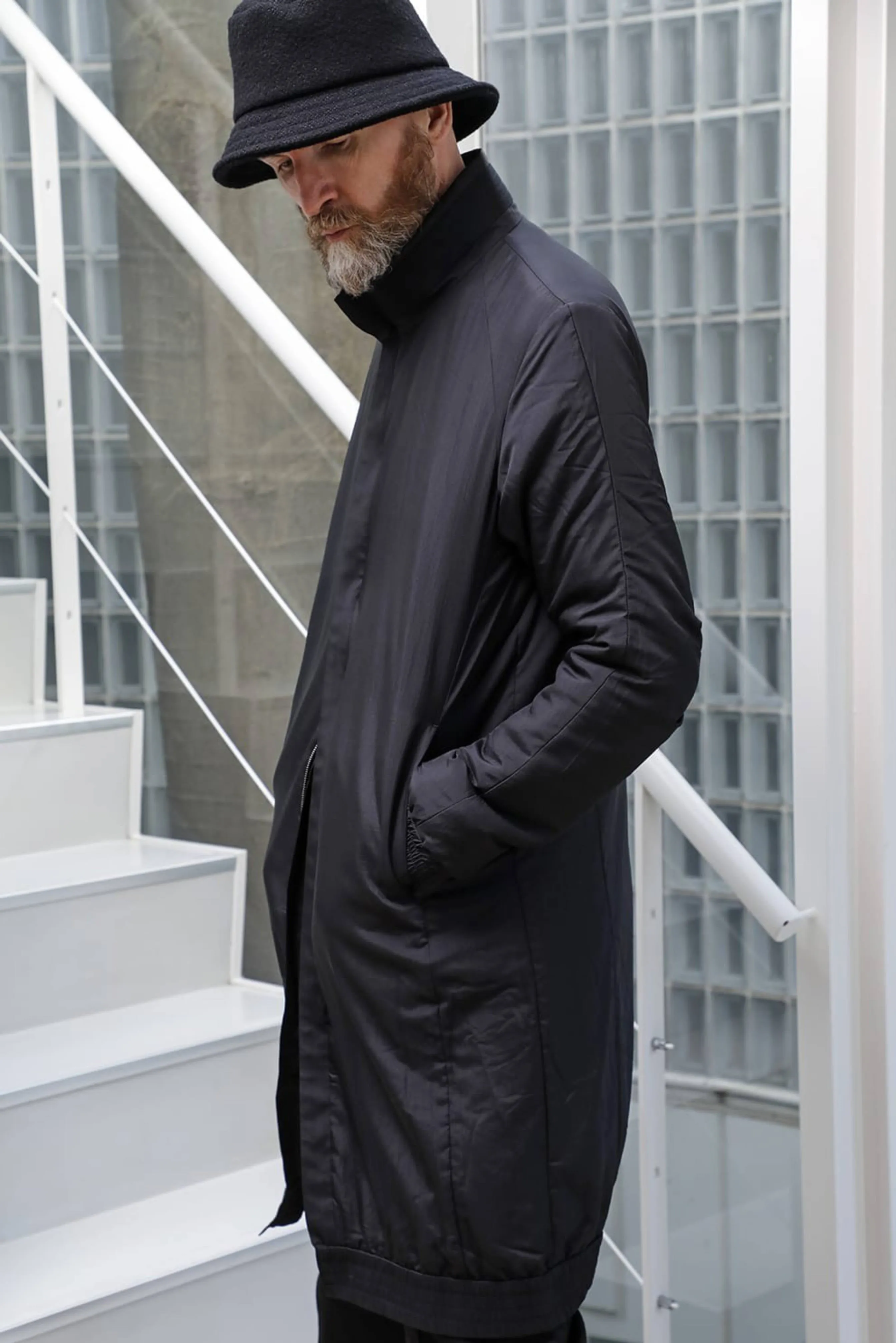 Devoa Long Nylon Coat