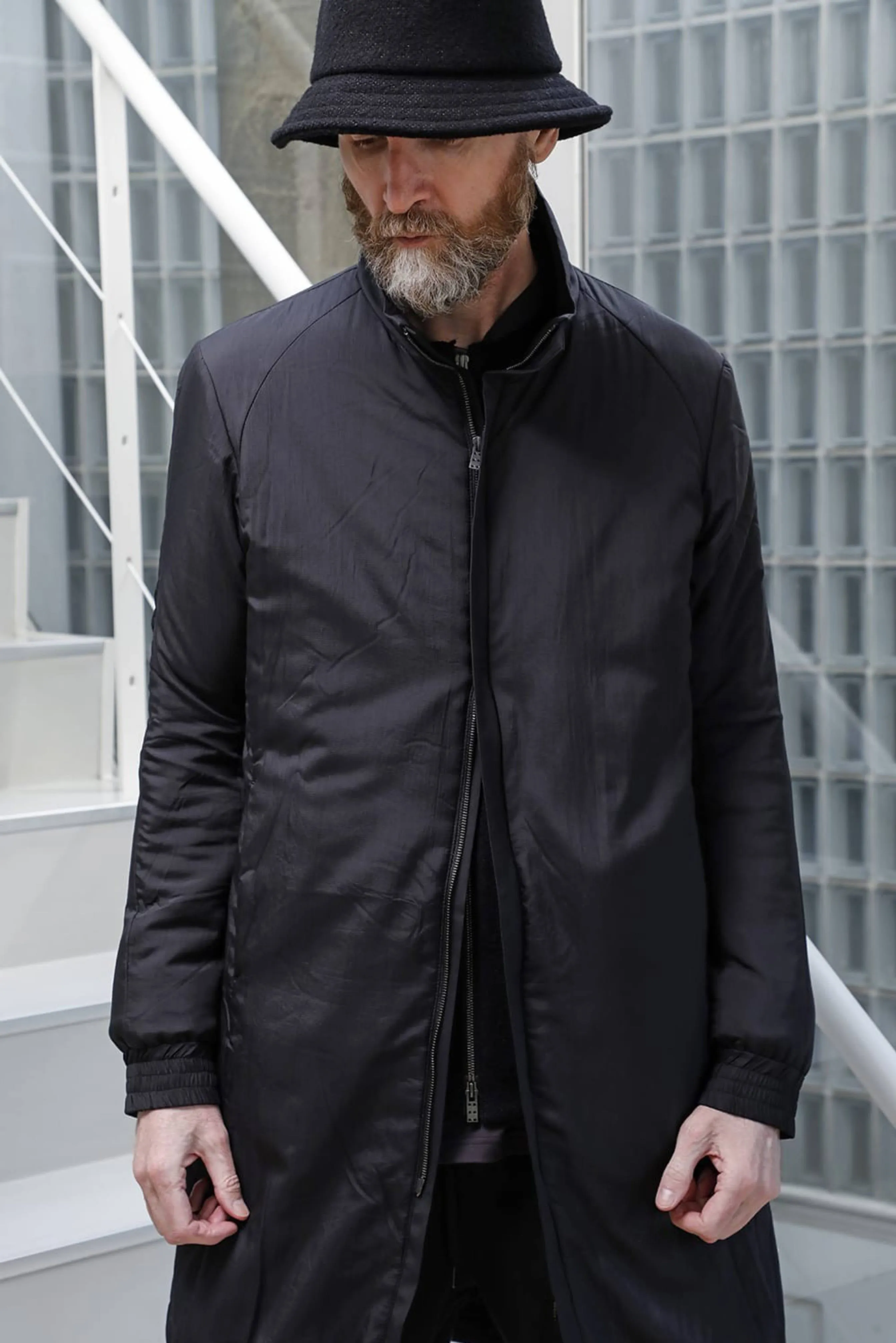 Devoa Long Nylon Coat