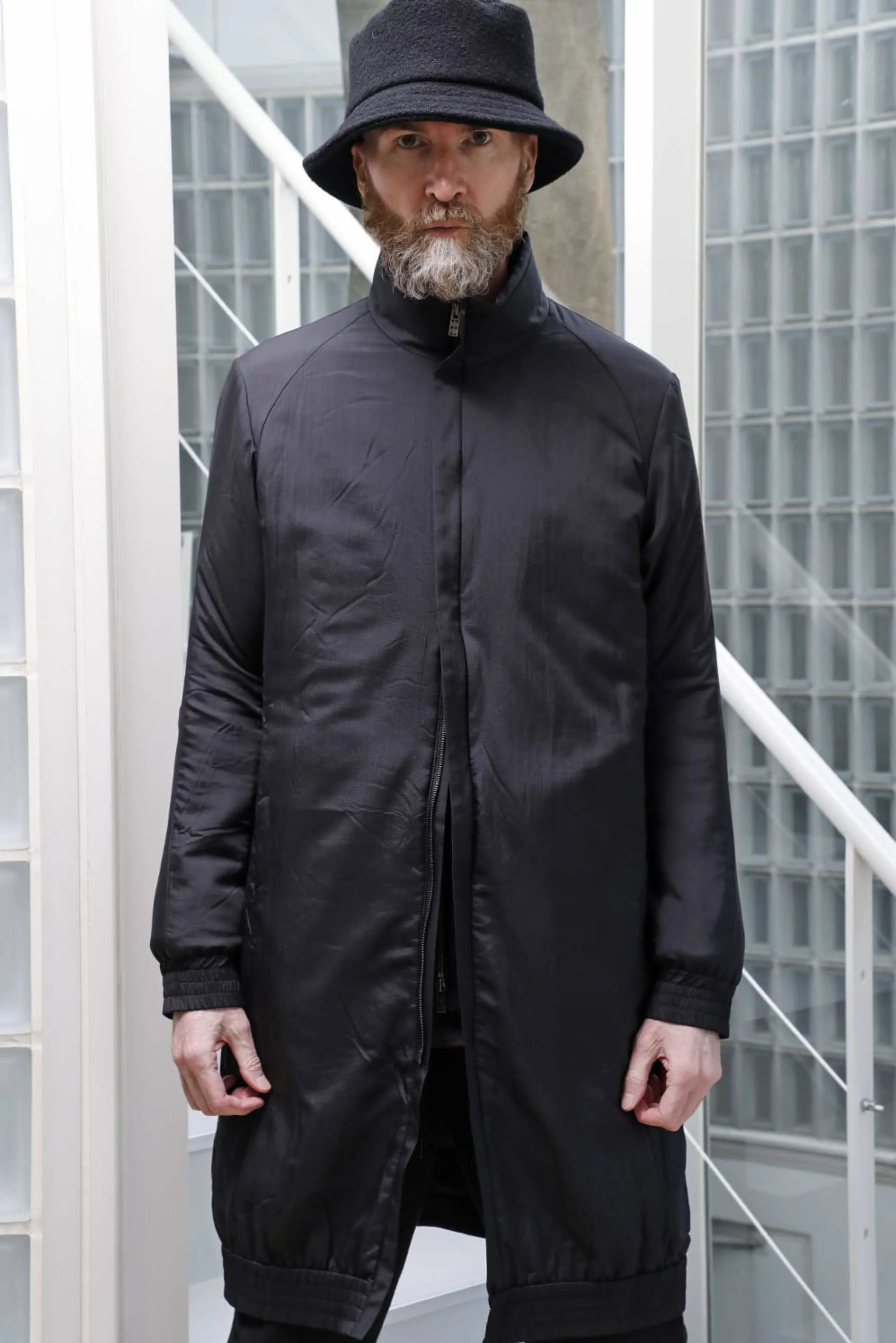 Devoa Long Nylon Coat