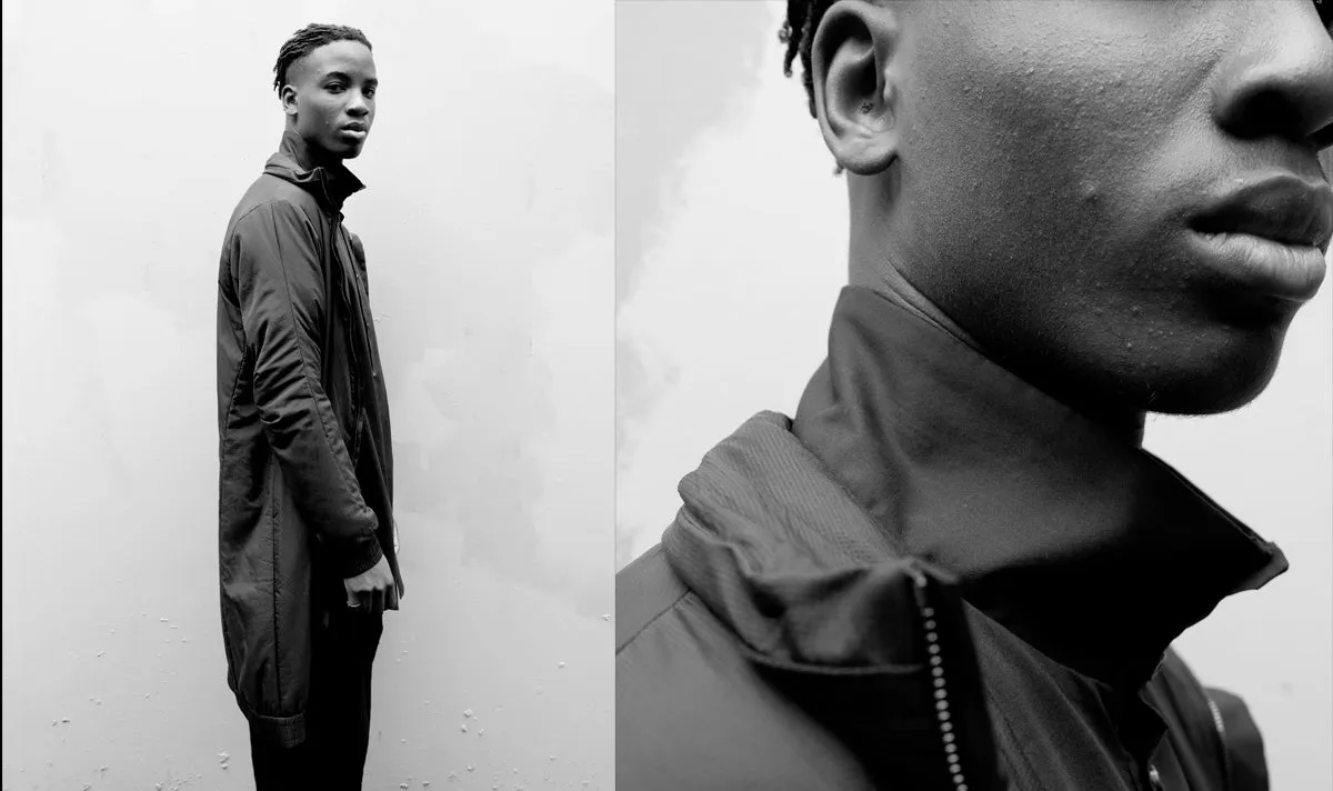 Devoa Long Nylon Coat