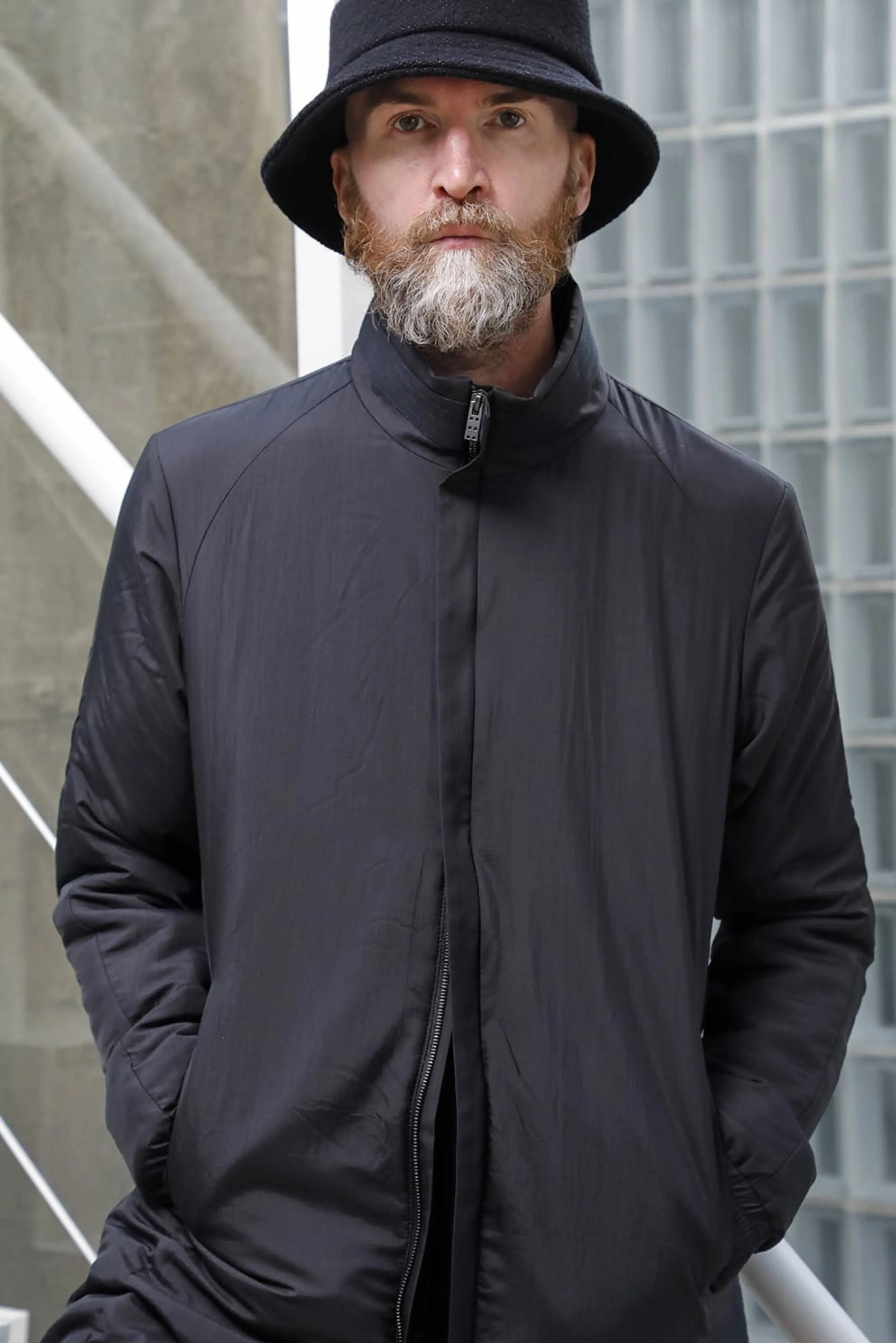 Devoa Long Nylon Coat