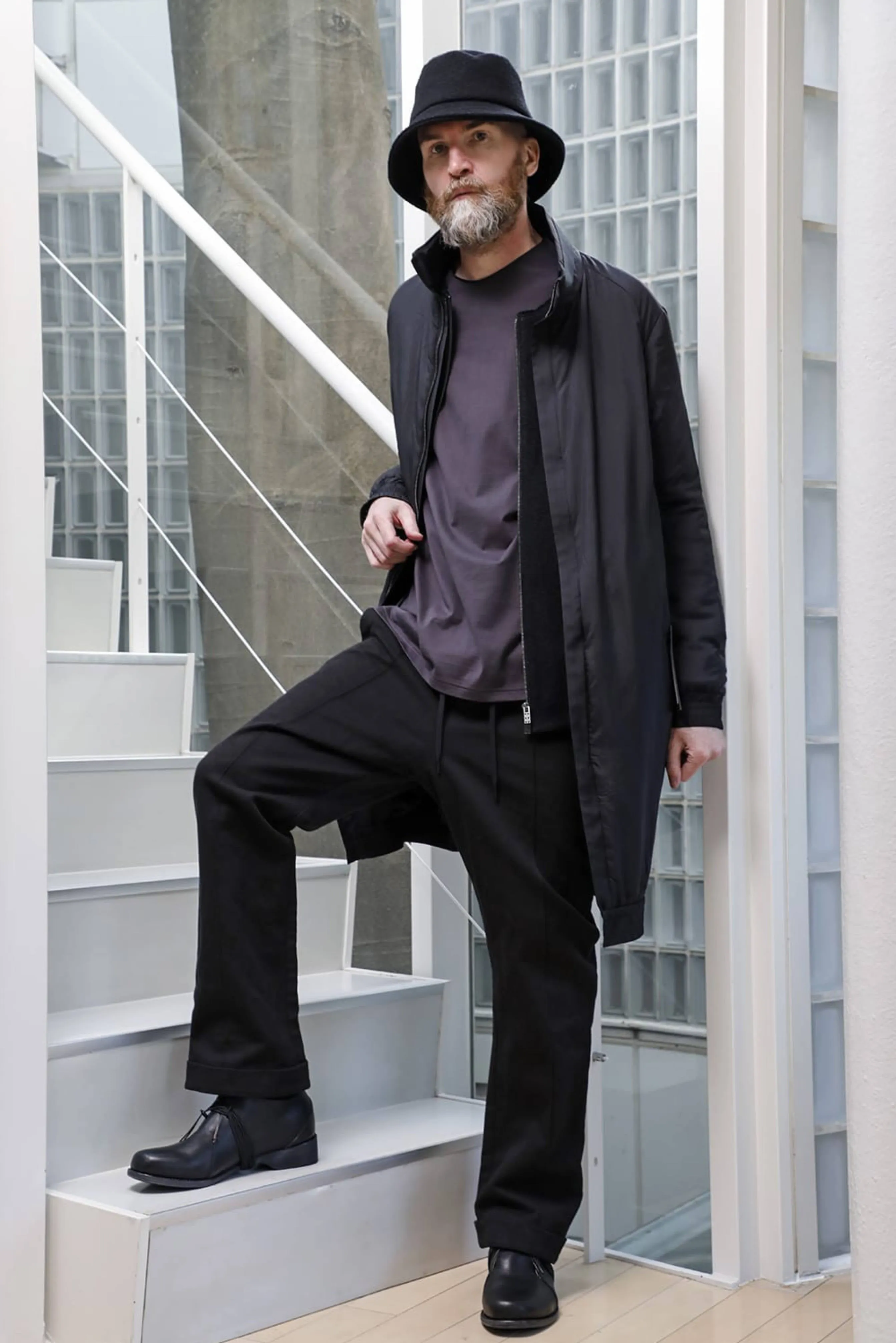 Devoa Long Nylon Coat