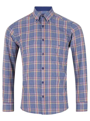 DG's Drifter LS Check Shirt 14667/28 Navy Multi