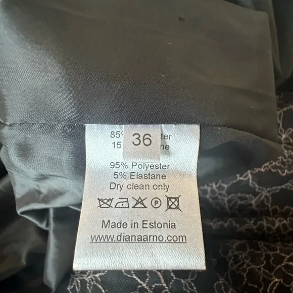 Diana Arno Limited Edition Stella Soft Pleat Lace Floral Midi Skirt EUC Size 6