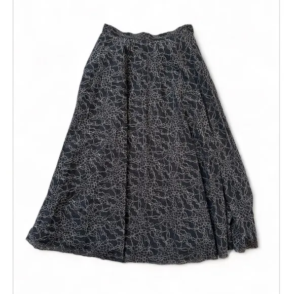 Diana Arno Limited Edition Stella Soft Pleat Lace Floral Midi Skirt EUC Size 6