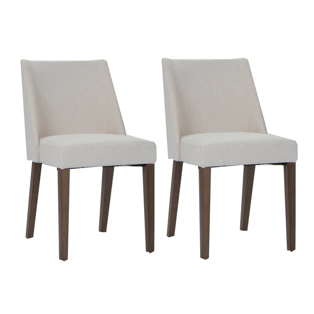 Didmarton Linen Side Chair (Set of 2) Zipcode Design™ Upholstery Color: Light Tan Linen