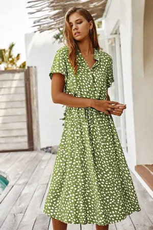 Dotted midi dress