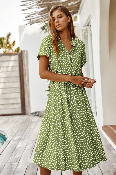 Dotted midi dress